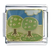 Italian Charms - trees of summer x2 italian charm Image.