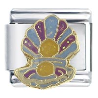 Italian Charms - oyster pearl x2 italian charm Image.