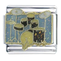 Italian Charms - drum set x2 italian charm Image.