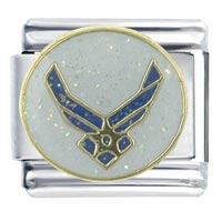 Italian Charms - air force symbol x2 italian charm Image.