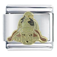 Italian Charms - basset hound dog x2 italian charm Image.