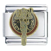 Italian Charms - lady luck x2 italian charm Image.