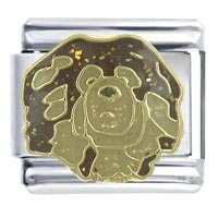 Italian Charms - fluffy puppy x2 italian charm Image.