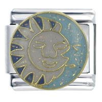 Italian Charms - x2 sun and moon italian charm Image.