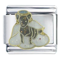 Italian Charms - angel chihuahua x2 italian charm Image.