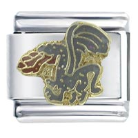 Italian Charms - fire breathing dragon x2 italian charm Image.