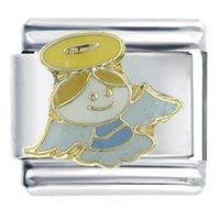 Italian Charms - happy angel x2 italian charm Image.