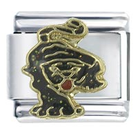 Italian Charms - black panther x2 italian charm Image.