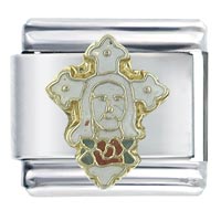 Italian Charms - easter cross x2 italian charm Image.