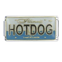 Italian Charms - license plate illinois x2 italian charm Image.