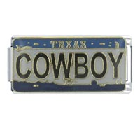 Italian Charms - license plate texas x2 italian charm Image.