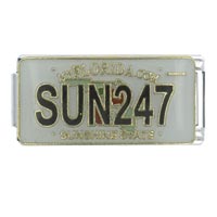 Italian Charms - license plate florida x2 italian charm Image.