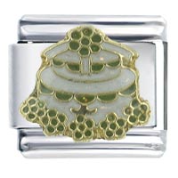Italian Charms - wedding cake green x2 italian charm Image.