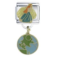 Italian Charms - earth angel dangle italian charm Image.