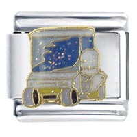 Italian Charms - golf cart x2 italian charm Image.