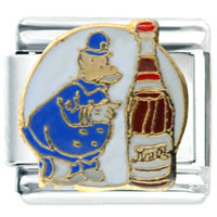 Italian Charms - pepsi police man licensed italian charm Image.