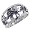 Size 8 Marcasite Elephant Ring