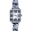 Square Black And White Flower Encircled Murano Millefiori Watch Women