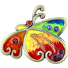 Colorful Gold Plated Butterfly Brooch