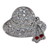 Silver Tone Hat Brooch