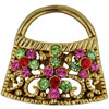 Flowered Purse  Brooch 