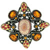 Citrine Rhinestone Brooch