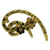 Gold Plated Studded Metalwork Brooch