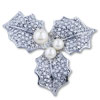  Pearl  Leaf Brooches