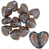 Light Purple 15x15mm Heart Silver Foil