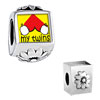 Heart My Twins Babies European Beads BPHC1416
