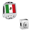 Mexico Flag Photo Flower European Beads