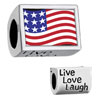 Words "Live Love Laugh" With Usa Flag