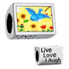 Words "live Love Laugh" With Bird And Flowers