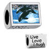 Words "Live Love Laugh" With Killer Whale Show