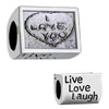 Words Live Love Laugh With Heart In Sand I You