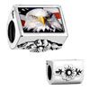 Against Flower Leaves White Head Eagle Usa Flag