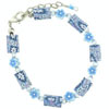 Blue Tropical Flower Fimo Bracelet