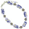 Purple Tropical Flower Fimo Bracelet