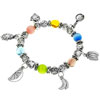  Silver  Fruit Charm Bracelet