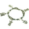  Silver  Tea Kettle Beaded Bracelet