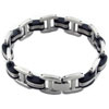 Triple Center Stainless Steel Link Bracelet