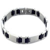 Stainless Steel And Rubber Patterned Bracelet