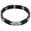 Rubber Linked Stainless Steel Bracelet