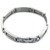 Two Tone Rectangle Link Bracelet