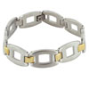 Men's Single Gold Tone Linked Bracelet