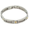Men's Single Gold Tone Cross Linked Bracelet