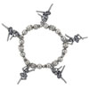  Silver  Ballerina Charm Bracelet
