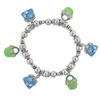 Blue And Green Purse Charm Bracelet