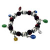 Green And Blue Ladybug Charm Bracelet