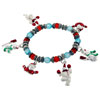 Snowman And Santa Claus  Charm  Bracelet